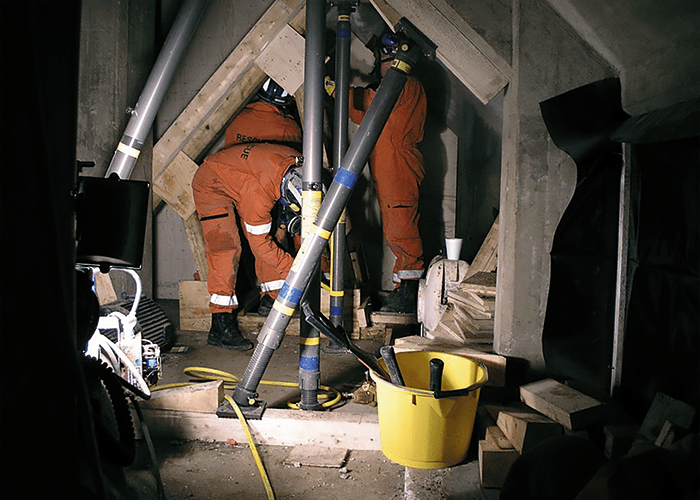 Confined space training scenario.