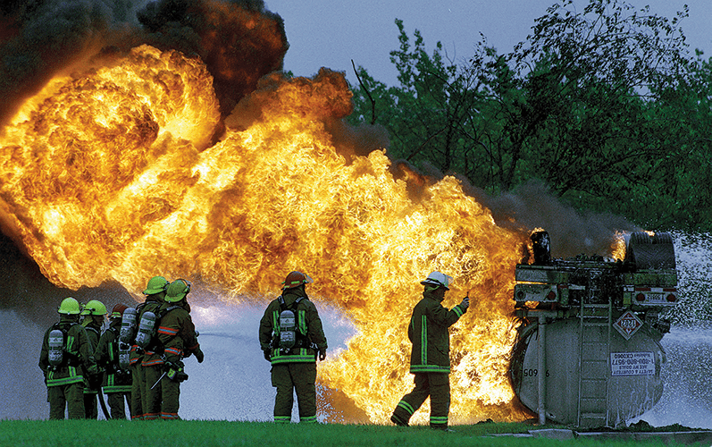 Fire services are prepared to tackle major chemical incidents, even though they are statistically much more likely to be called out for spills less than 1 litre in volume.