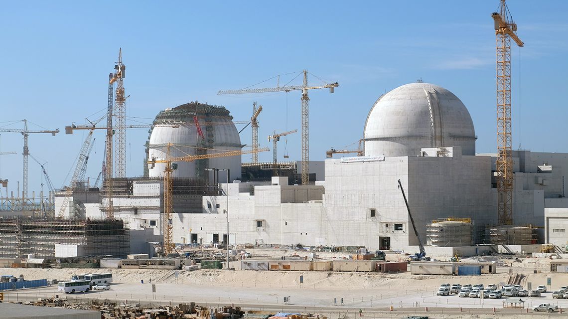 Construction of UAE's first nuclear power plant at the Barakah site. (Photo: L. Potterton, IAEA)