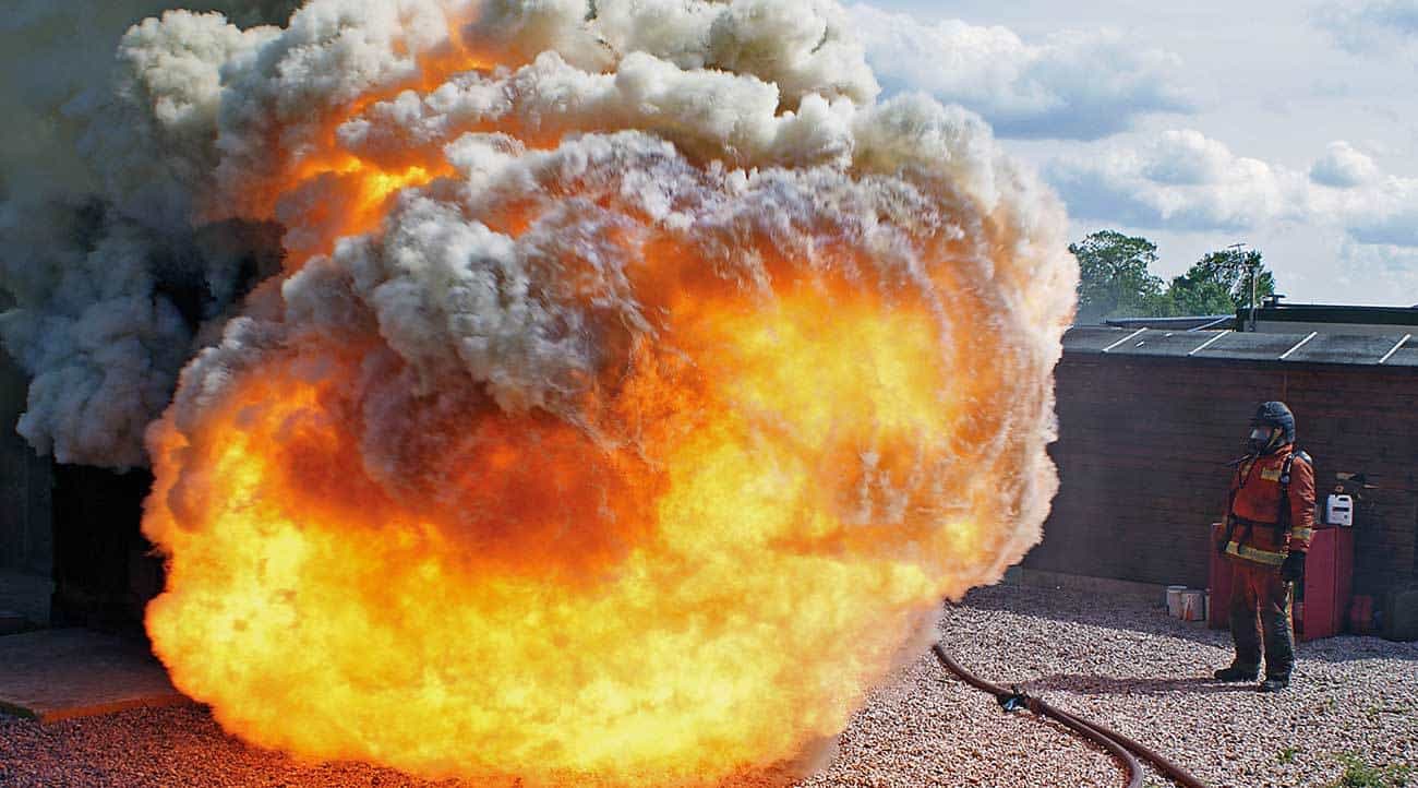 Backdraft fireball – Safe live fire training depends upon the right facilities, equipment and expertise.