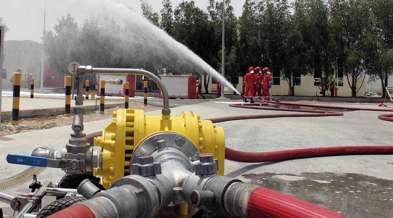 MIDI Turbinator in portable application use feeding multiple hose lines.