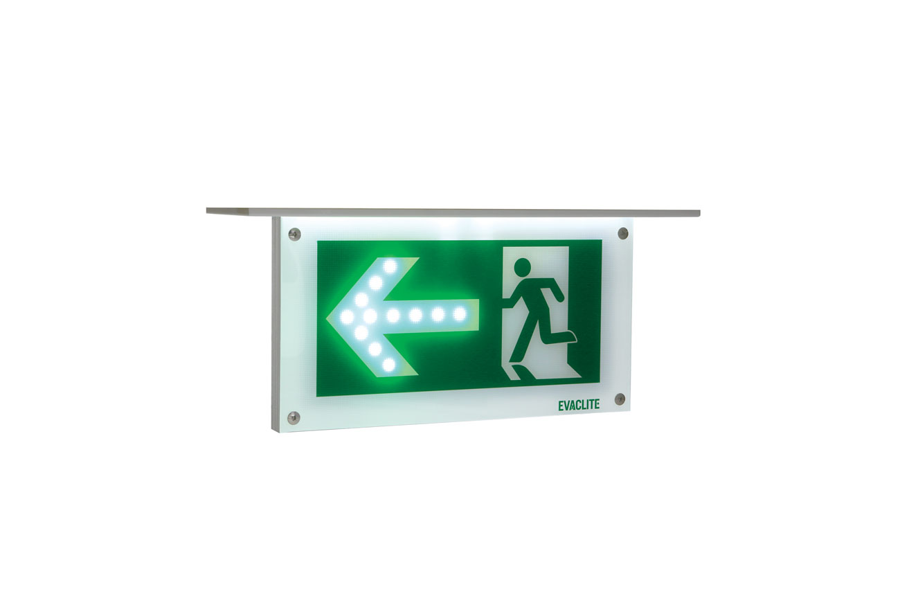 Vienna dynamic emergency exit signage. (Evaclite)