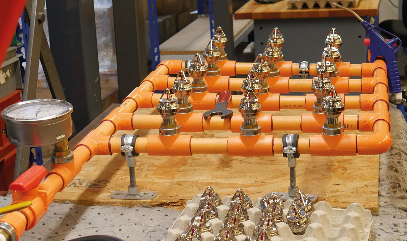 Each and every nozzle is placed on a pressure jig to ensure there is no leakage.