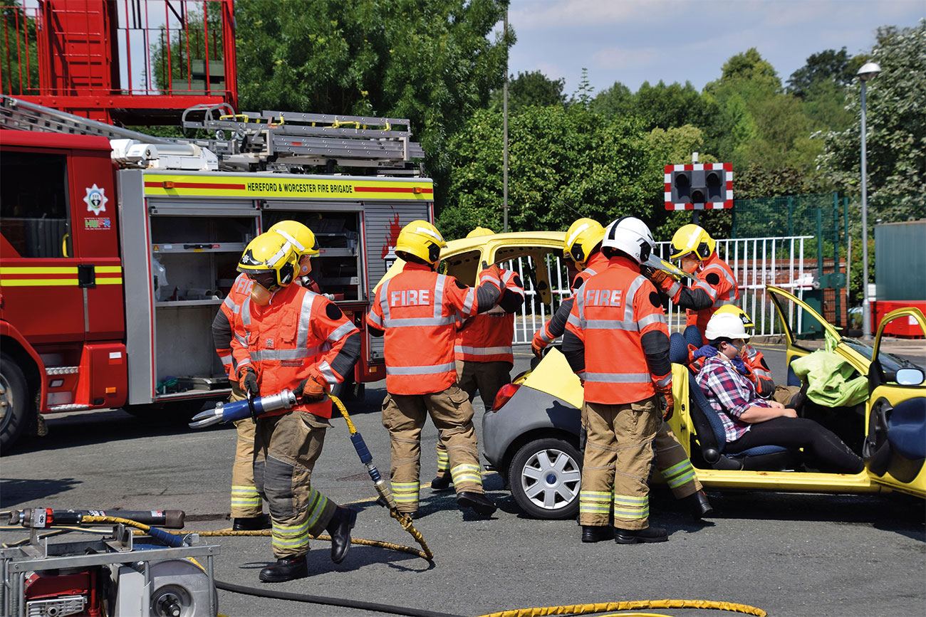 Hereford and Worcester Fire and Rescue Service.