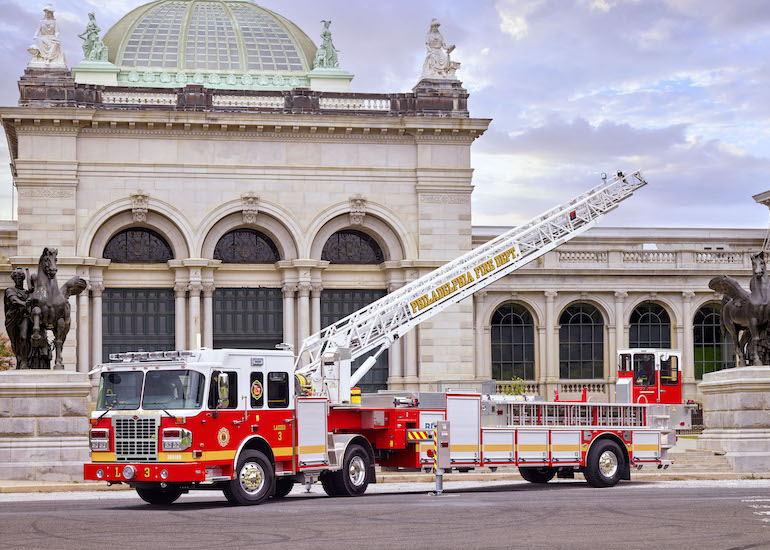 Spartan Ladder Tower 100ft Tractor Drawn Aerial. (Spartan Emergency Response)