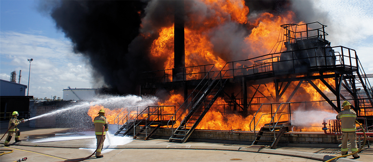 Figure 1. Foam Training at Queensland Fire Academy Whyte Island Brisbane.