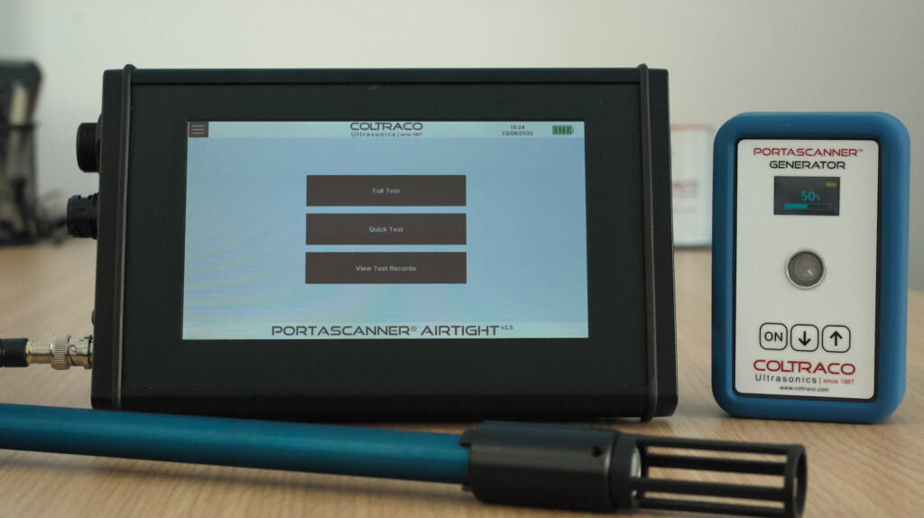 “Invention of the Portascanner™ AIRTIGHT to monitor the airtightness of buildings to prevent energy loss, for which Coltraco Ultrasonics are proud winners of the Innovate UK research and technology grant award as part of the Net Zero heat programme